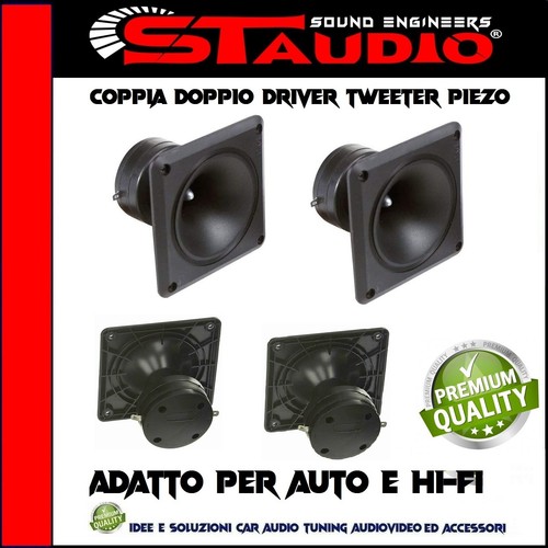 Coppia tweeter tromba - a, piezo